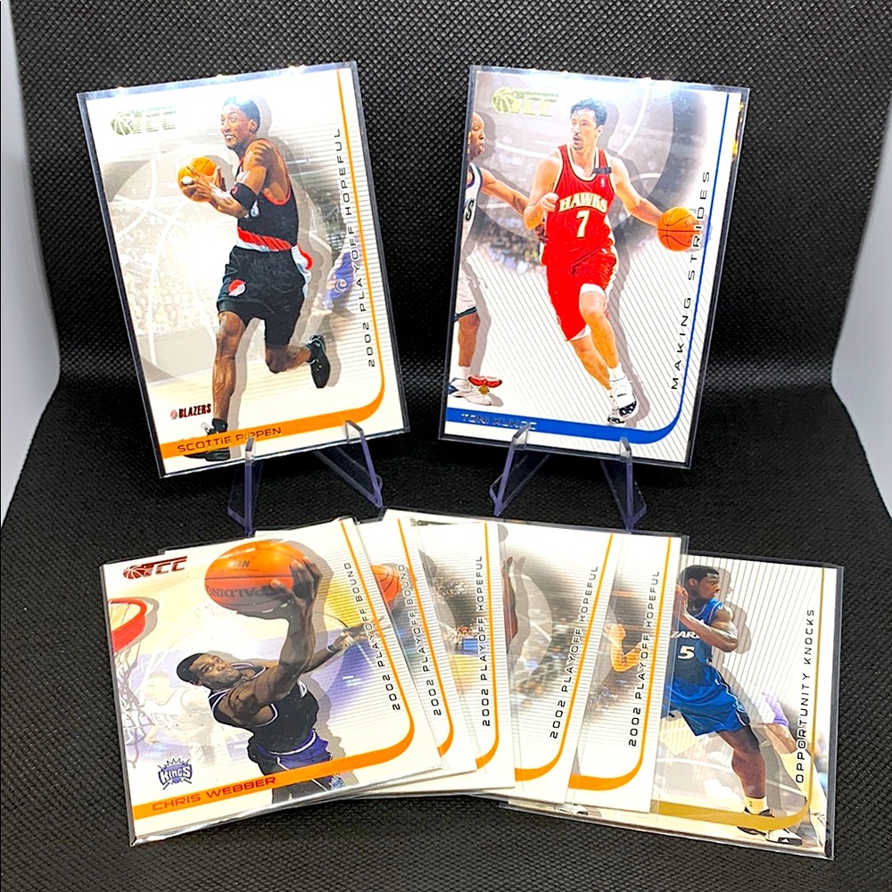 NBA 2002 Playoff Cards Collection Darius Miles Scottie Pippen Chris Webber Nice!